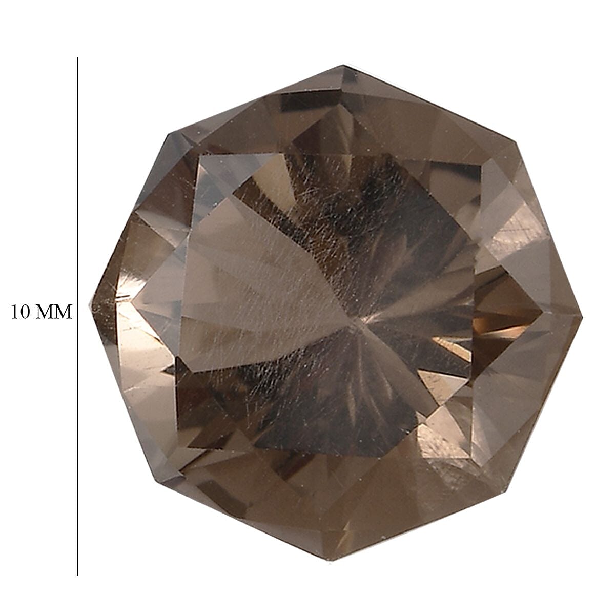 Set of 3 Smoky Quartz Loose Gemstone in Octillion Cut (10 mm) 7733733 4