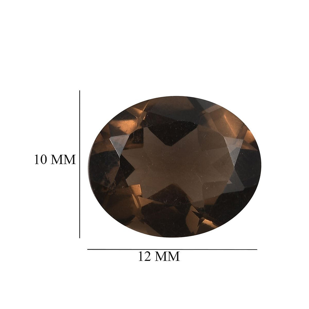 Smoky Quartz Oval 12x10 mm