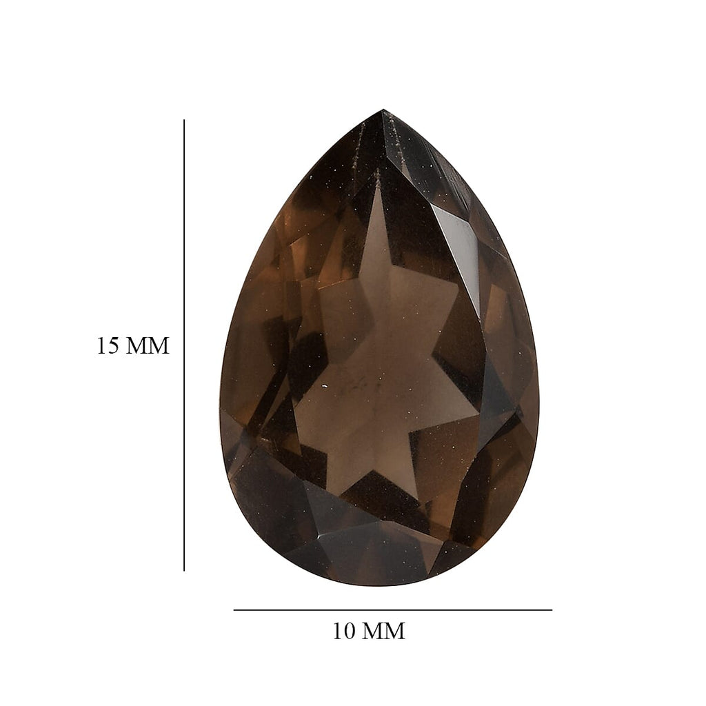 Smoky Quartz Pear 15x10 mm