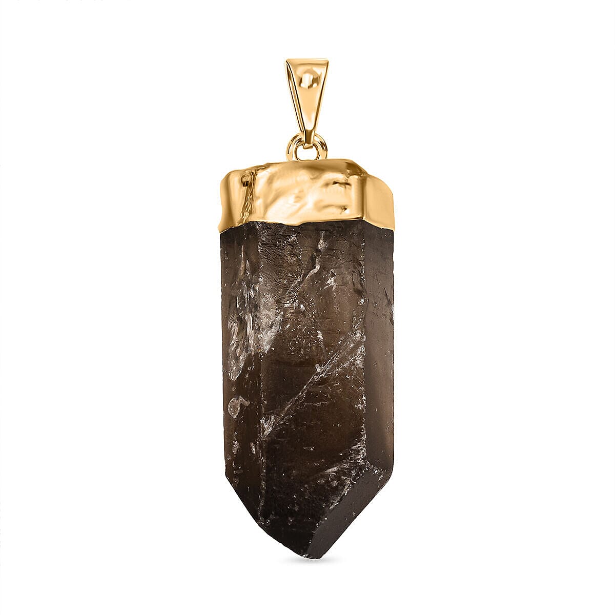 Smoky Quartz Pendant in Gold Tone 40.00 Ct 7507663 0