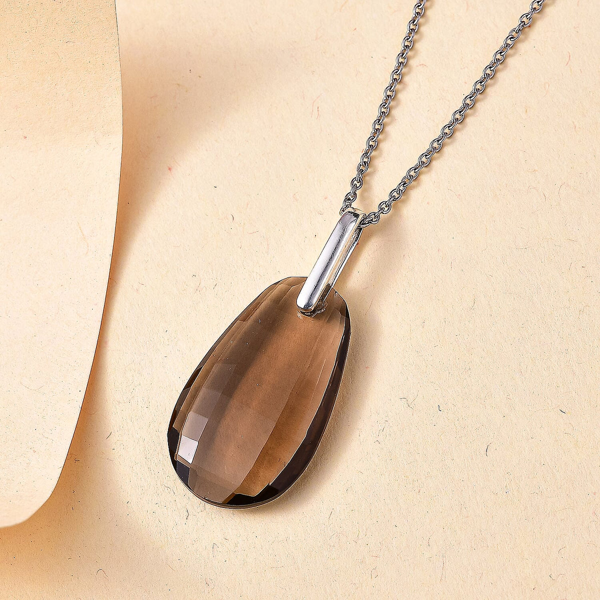 Smoky Quartz Pendant with Chain (Size - 20) 23.00 Ct. 4322327 3