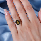 Smoky Quartz  Ring in Sterling Silver 4.50 ct