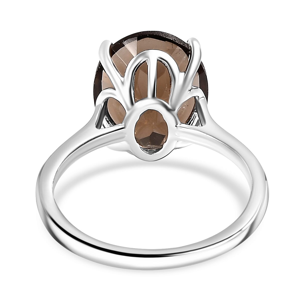 Smoky Quartz Solitaire Ring in Sterling Silver 4.50 ct 7859588 4