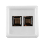 Smoky Quartz Square 12 mm