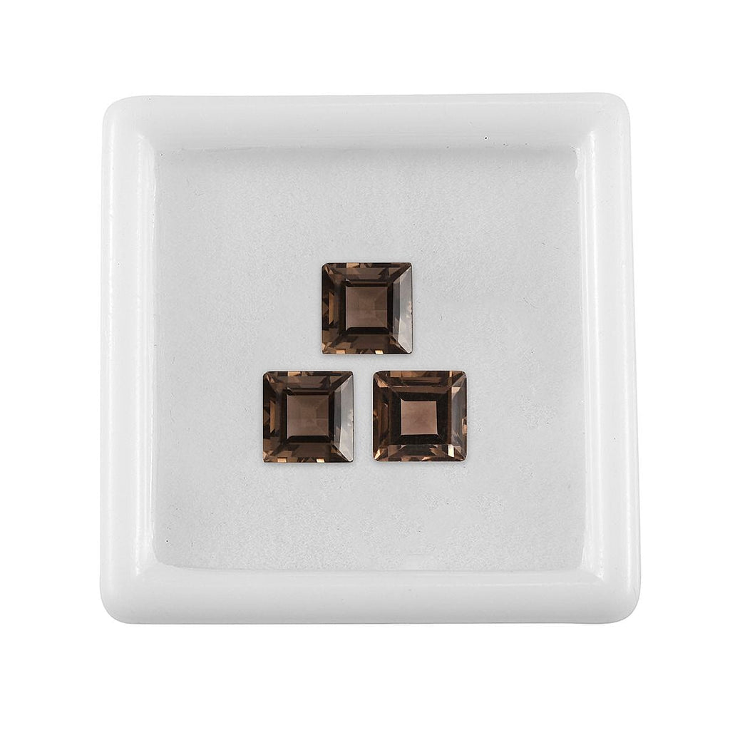 Smoky Quartz Square 7 mm