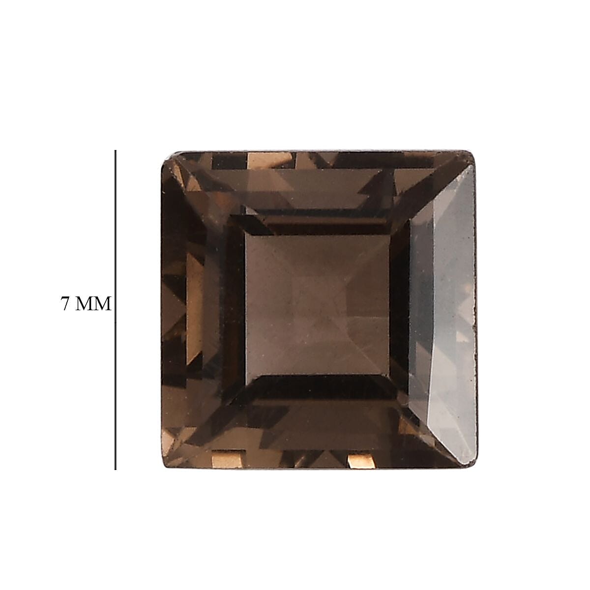 Set of 3 Smoky Quartz Loose Gemstone in Square Cut (7 mm) 7734264 4