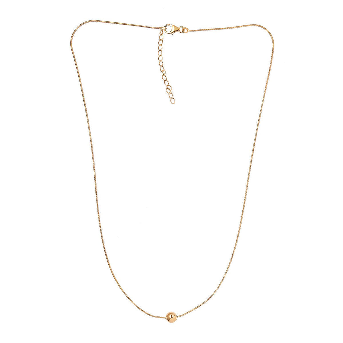 Snake Chain Necklace Size 20 with 2 inch Extender in Yellow Gold Plated Sterling Silver 7173595 3