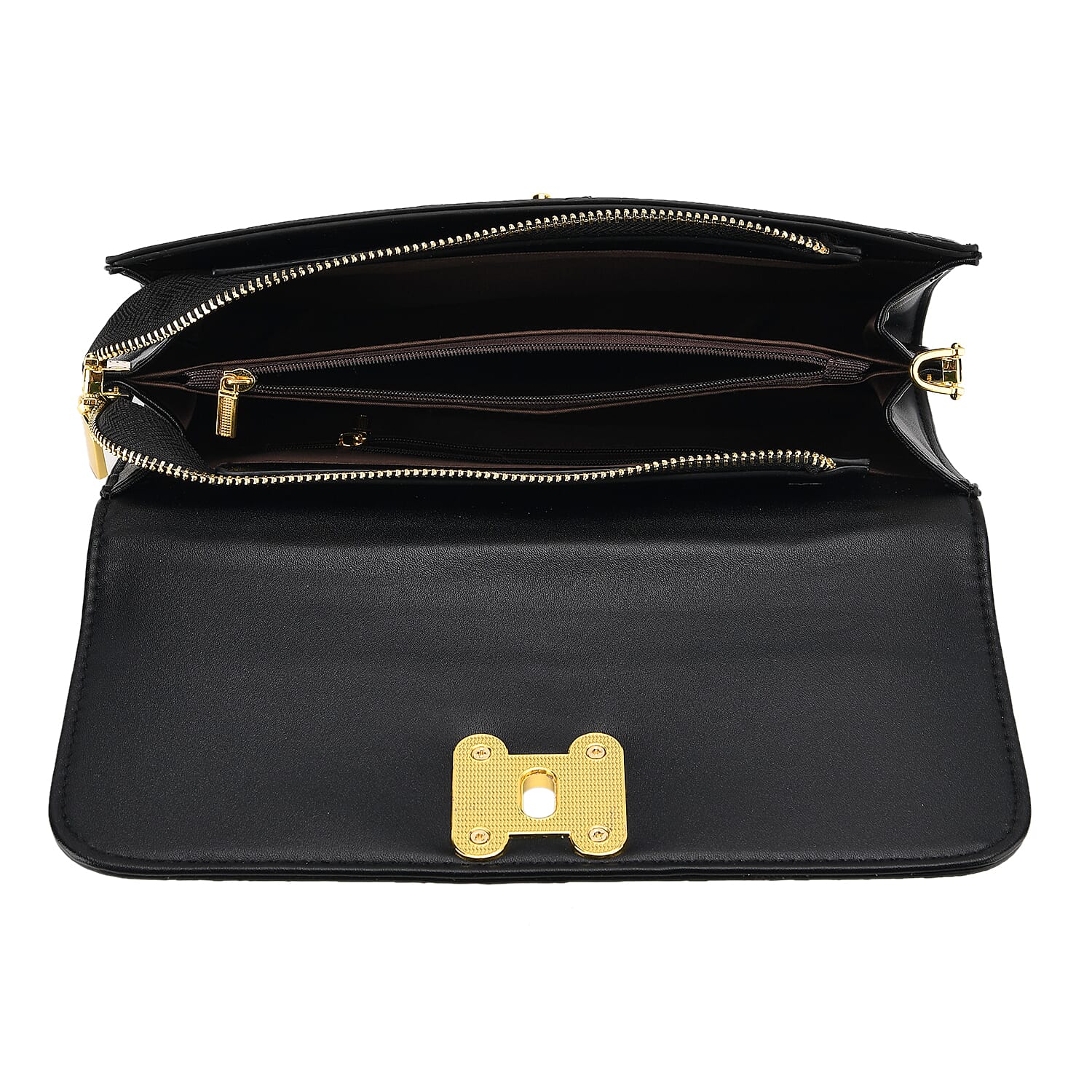 Snake Print Two-Tone Wallet Crossbody Bag with Chain Strap 8256522 6