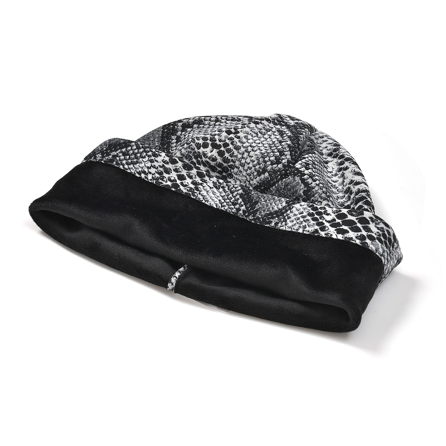 Snake Skin Pattern Beanie and Gloves Set V32358509 5