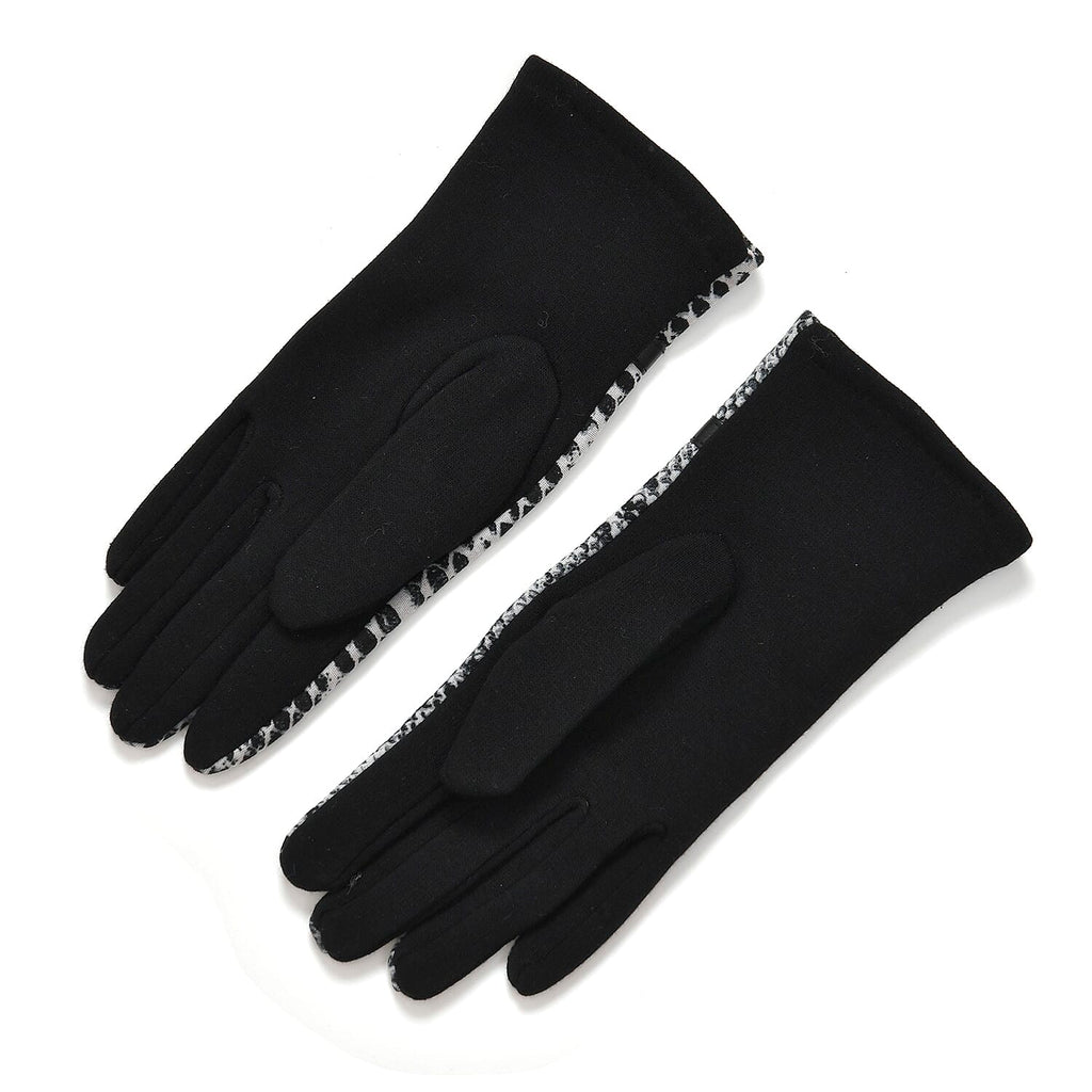 Leopard Print Benie Hat and Gloves Set