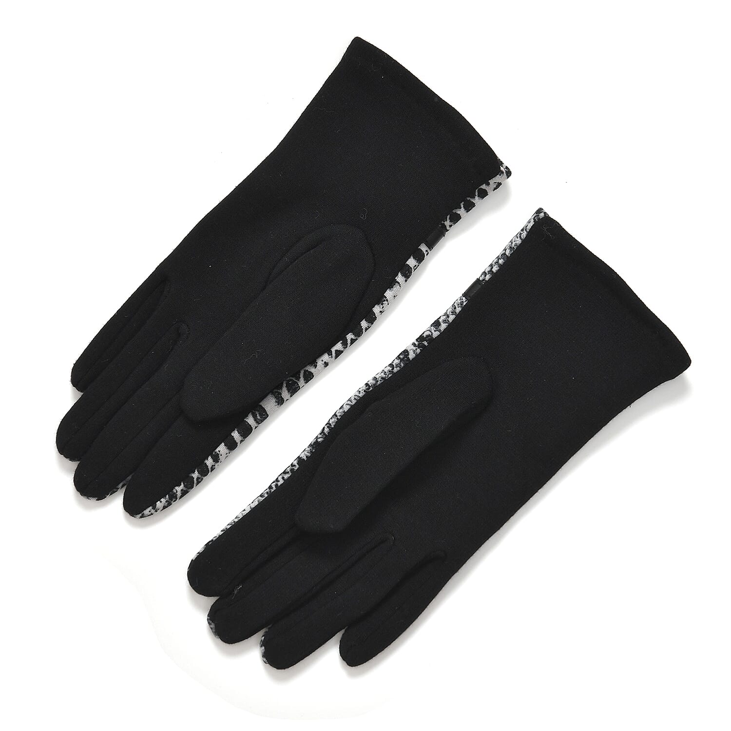 Snake Skin Pattern Beanie and Gloves Set V32354631 7