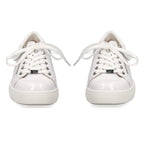 CAPRICE Leather Zipper Detailing Low-top Sneakers (Size 6.5) - White