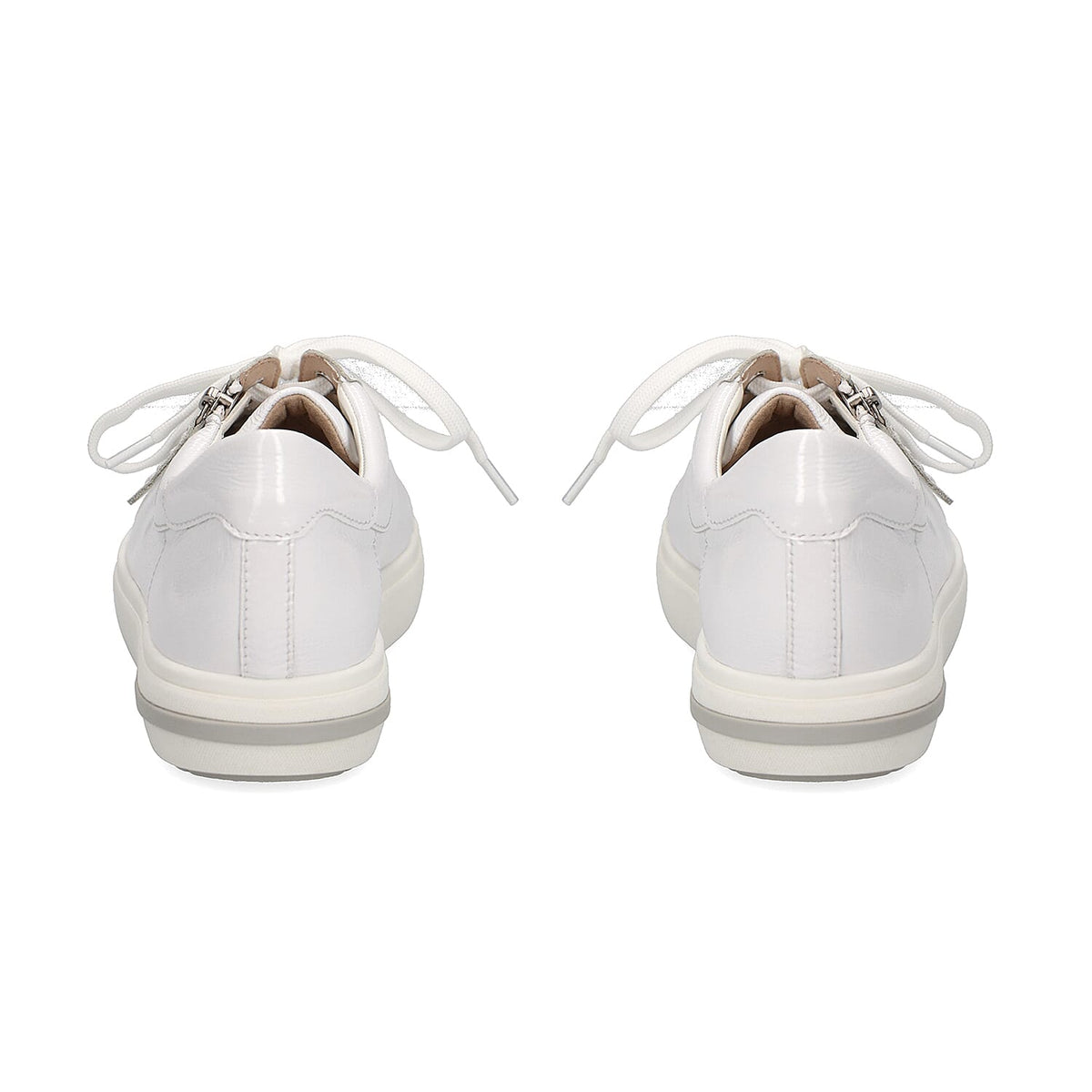 CAPRICE Leather Zipper Detailing Low-top Sneakers - White 6306285 11