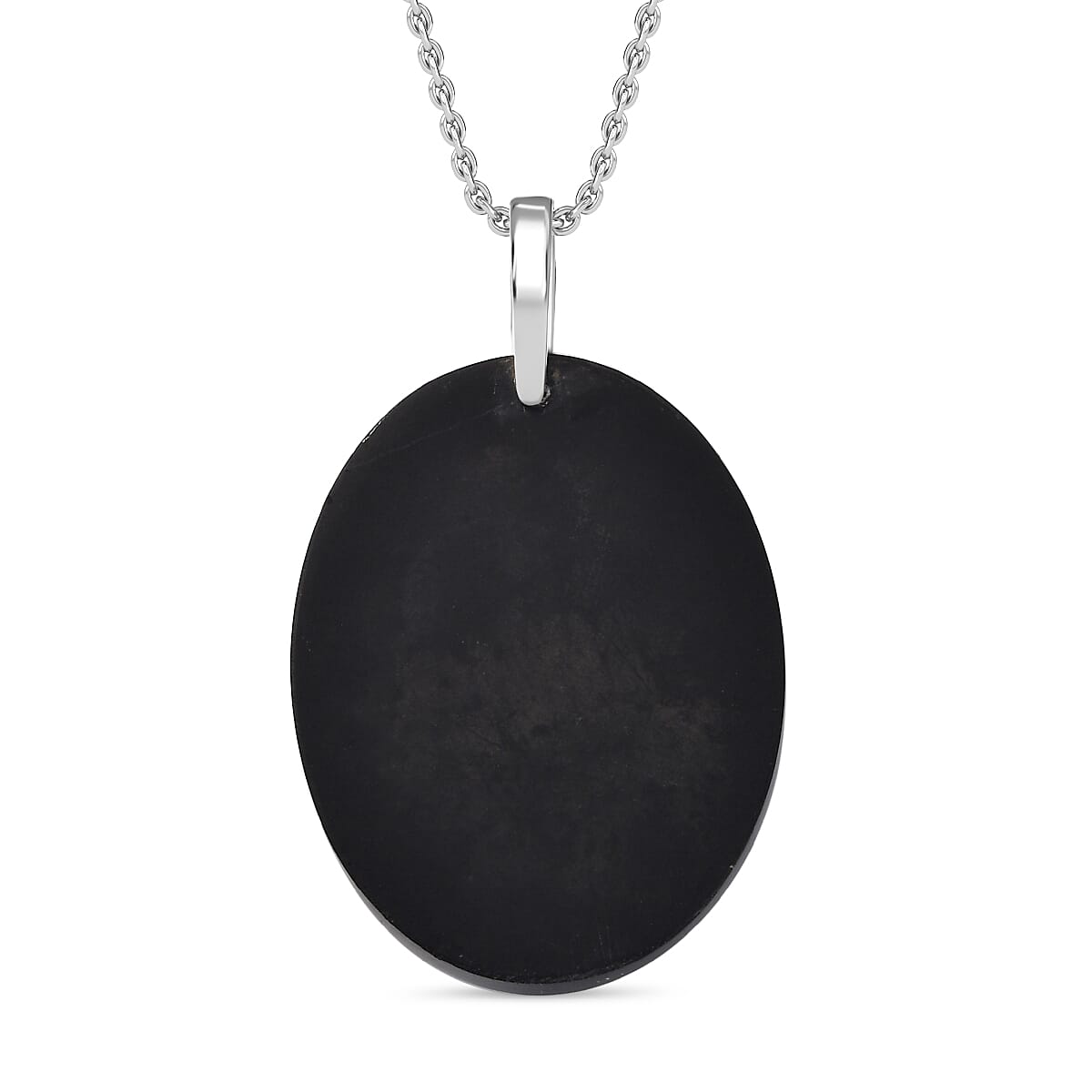 Close Out Deal- Snow Flake Obsidian Pendant with Chain (Size 20) 73.00 Ct. 4300021 4