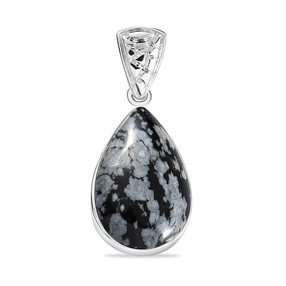 Snow Flake Obsidian in Pendant Sterling Silver 11.86 Ct. 7310897 0