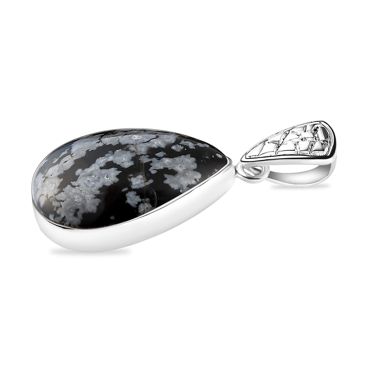 Snow Flake Obsidian in Pendant Sterling Silver 11.86 Ct. 7310897 4