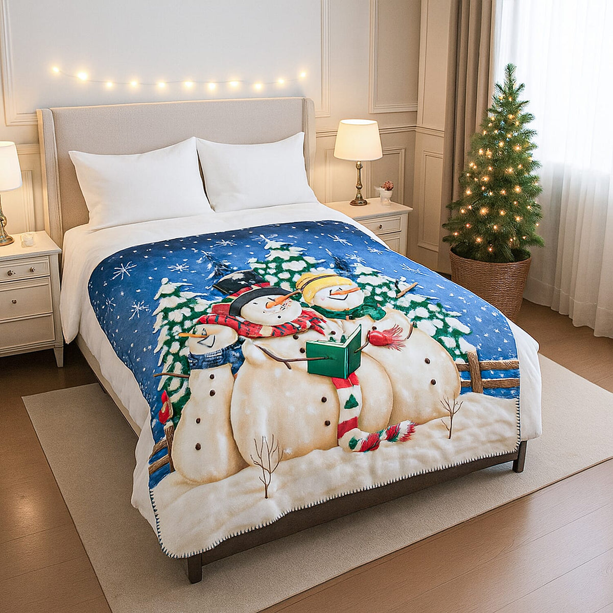 Snowy Christmas Digital Printed Cozy Fleece 220 GSM Blanket (130 x170cm) 8186910 2