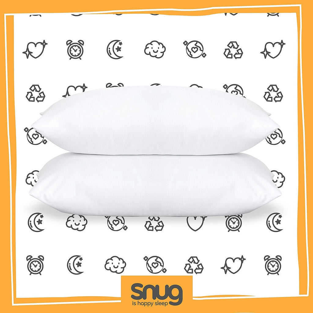 SNUG Brilliantly Bouncy Cotton Pillow - White