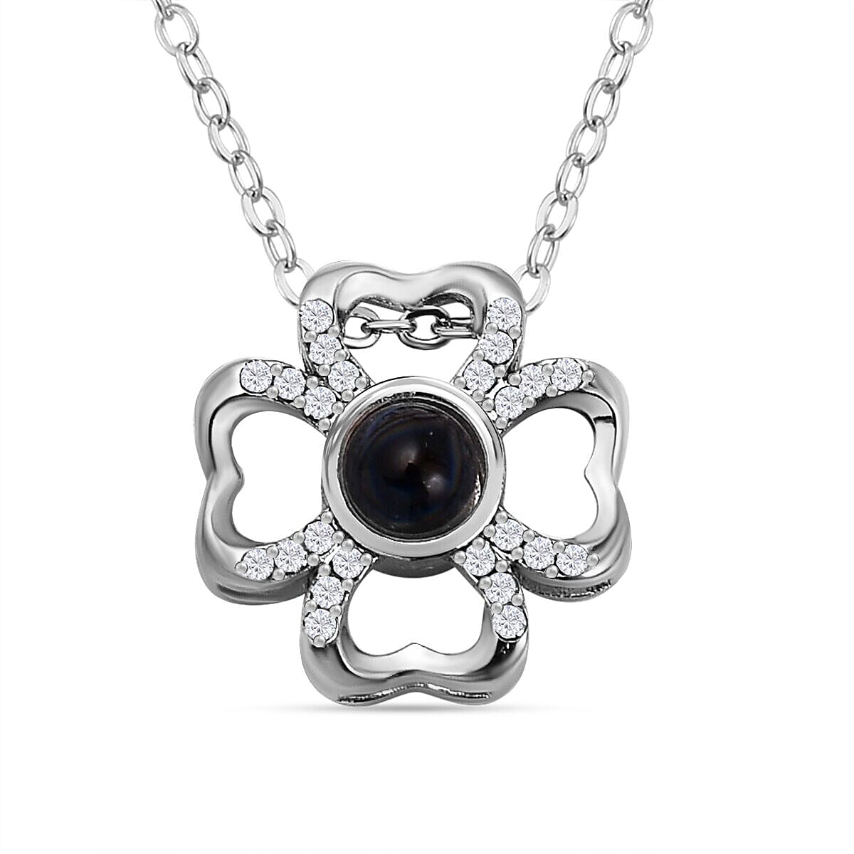 London CloseOut-Soap Flower Gift Box with Heart Necklace (18-2 Extension) - Pink - Silver 7274034 2