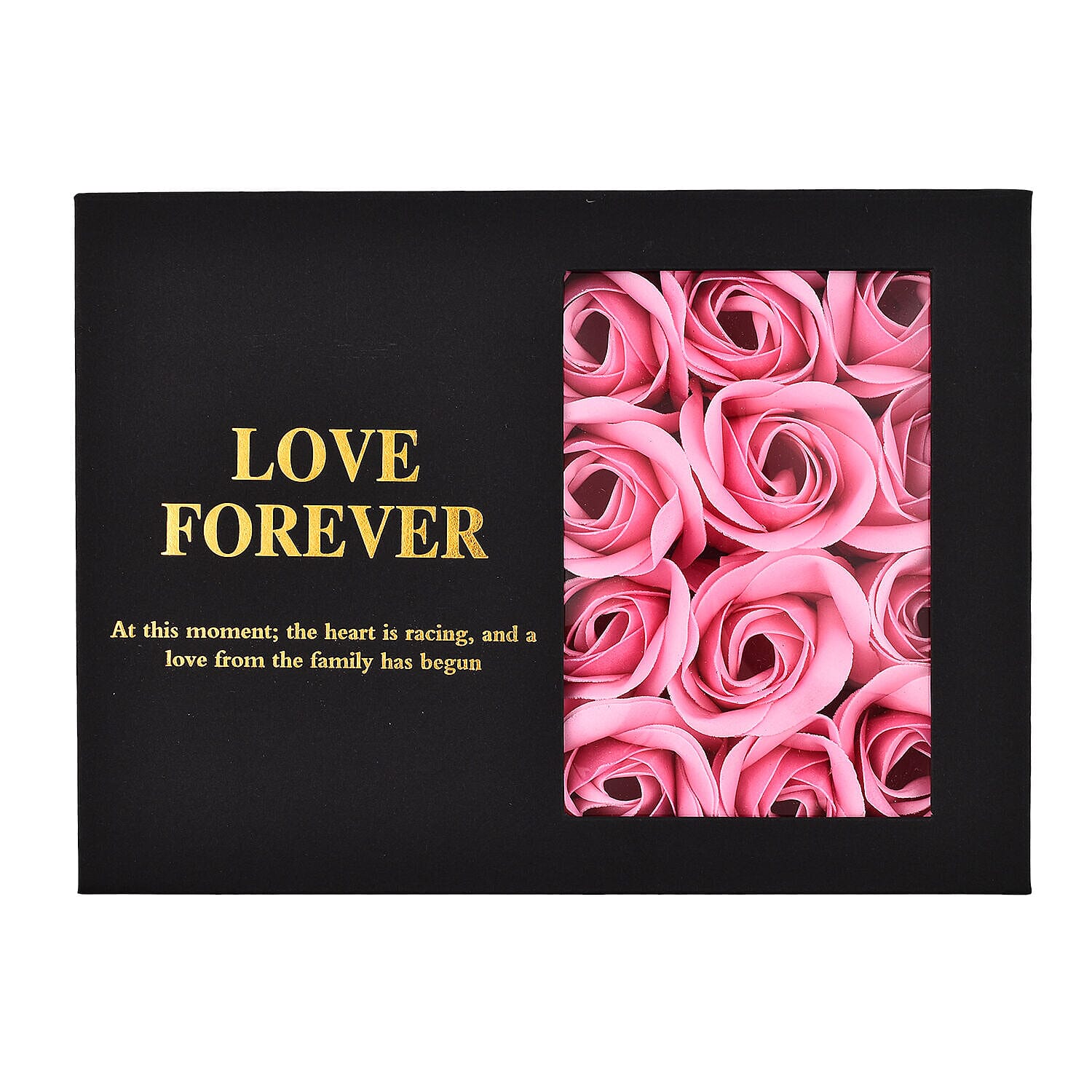 London CloseOut-Soap Flower Gift Box with Heart Necklace (18-2 Extension) - Pink - Silver 7274034 5