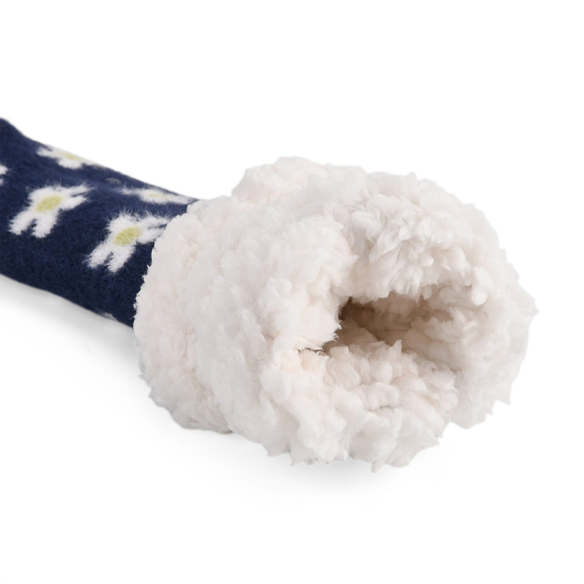 LIVMORE Floral Print Sherpa-Lined Thermal Fleece Socks (One Size) 8204211 3