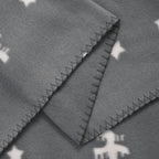 Soft Christmas Tree Pattern Fleece Blanket (Size 170x130 Cm) - Grey