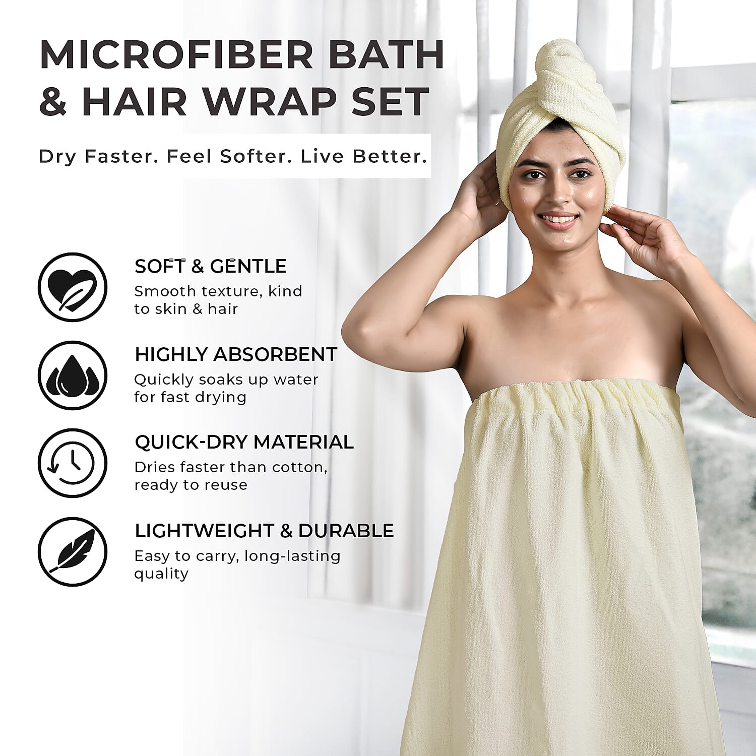Bathroom Accessories (Size - One Size) - Cream &amp; White 7852244 2