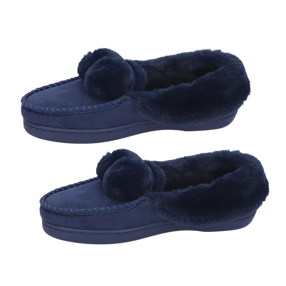 Soft and Comfy Rabbit Pattern Faux Fur Shoes - Navy Blue 3871445 6