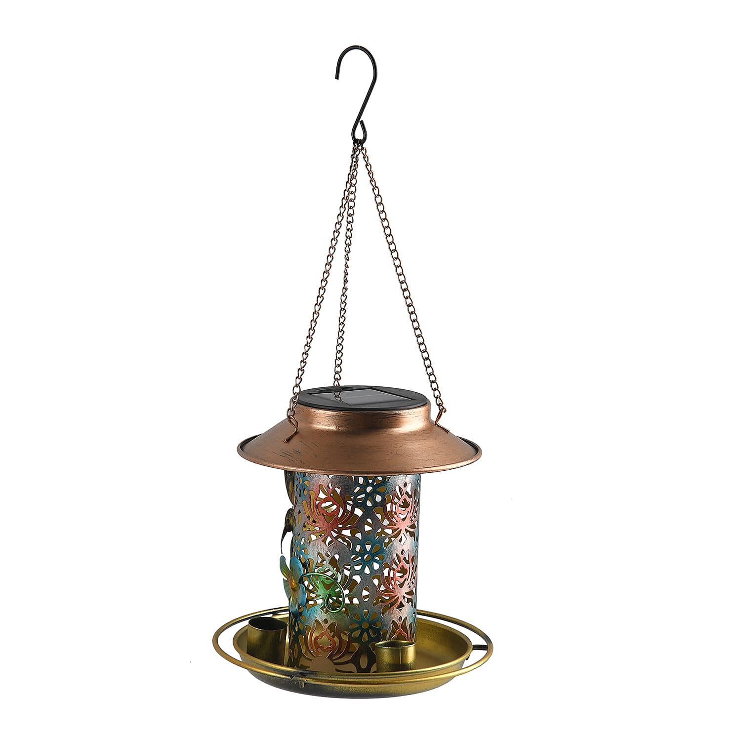 Solar Powered Bird Feeder Lamp with IP65 Waterproof (Size 36x18 cm) - Bronze 7383963 0