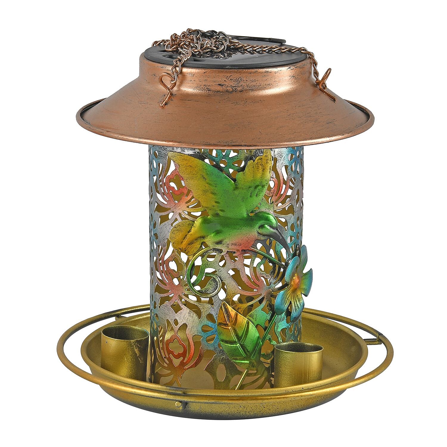 Solar Powered Bird Feeder Lamp with IP65 Waterproof (Size 36x18 cm) - Bronze 7383963 3