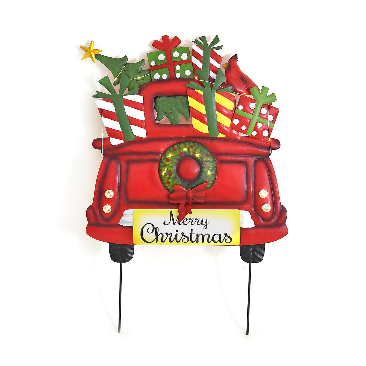 Solar Powered Christmas LED Lights Outdoor Decor (Battery AA 300mAh NI-MH) - Red 7622762 1