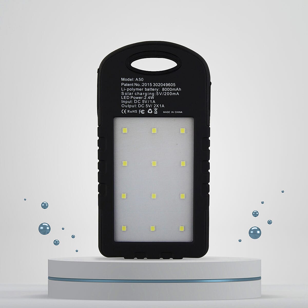 Solar Rechargeable Powerbank with Bright Light 4000 MaH 7732838 2