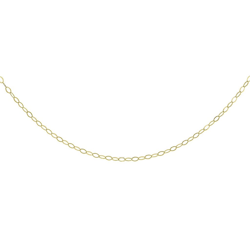 9K Yellow Gold Soldered Trace Chain (Size - 18)