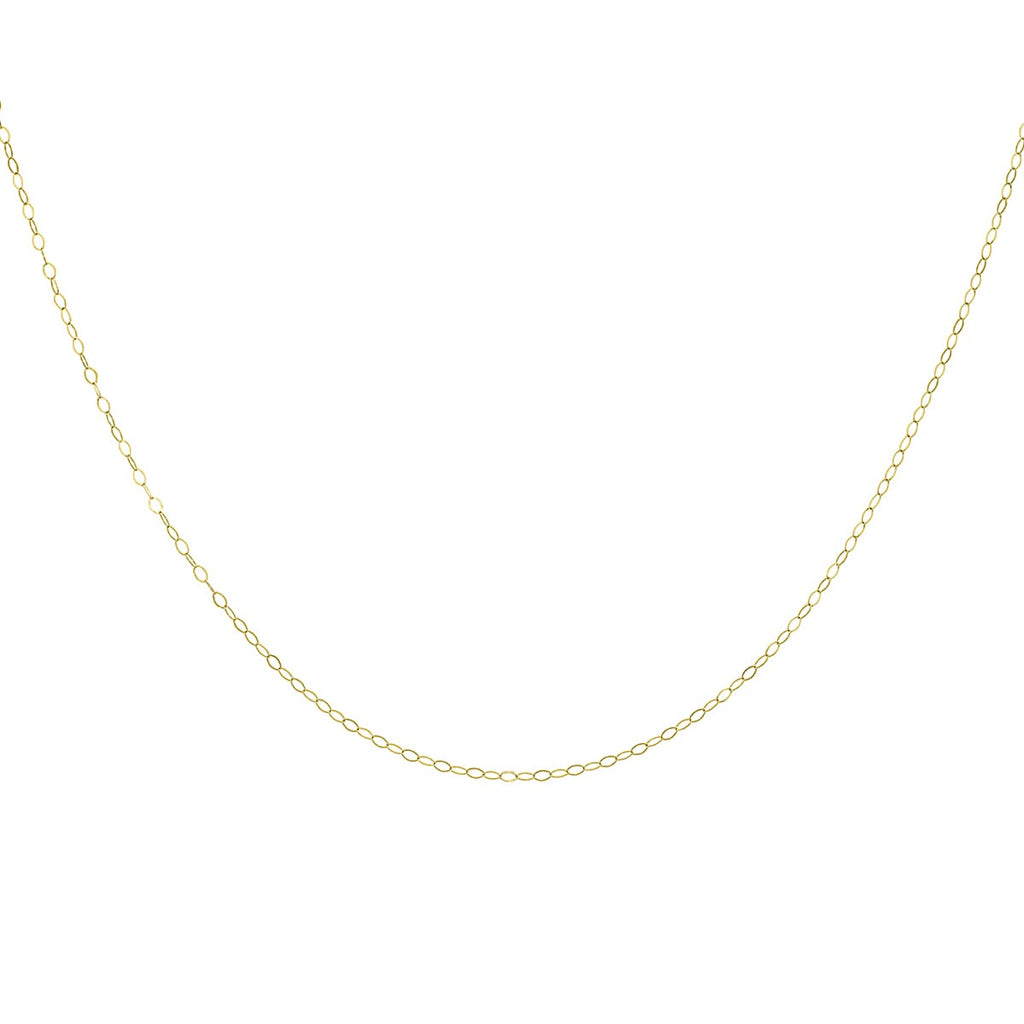 9K Yellow Gold Soldered Trace Chain (Size - 18)