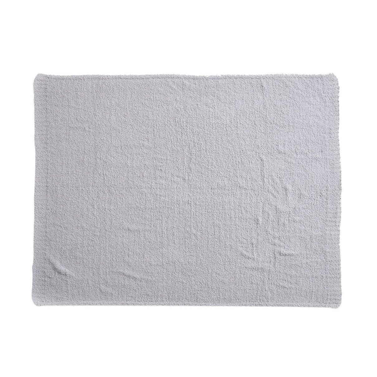 Solid Colour Cozy Microfiber Knitted Blanket - Grey 7154074 2