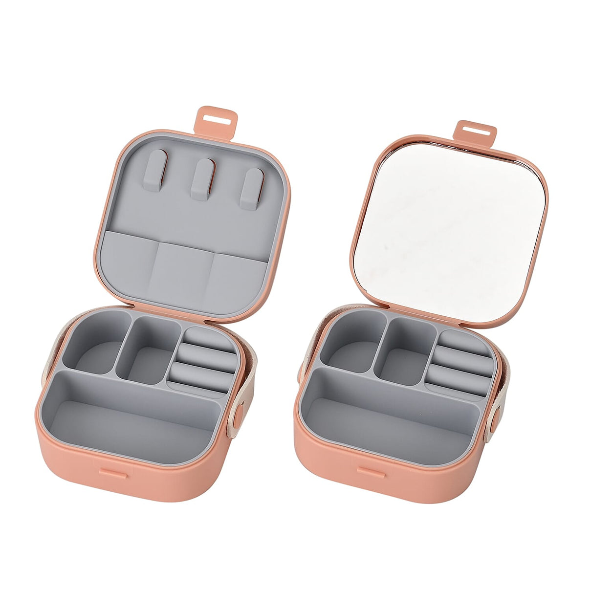 Set of 2 - Solid Jewellery Boxes  - Pink &amp; Green 7801891 0