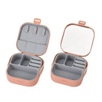 Set of 2 - Solid Jewellery Boxes  - Pink & Green