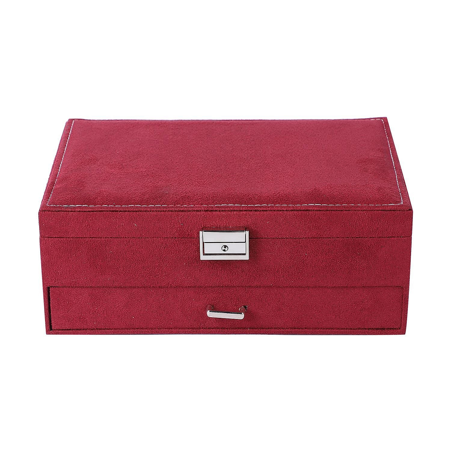 Velvet 2 layer Jewellery box with Lock 7562092 1
