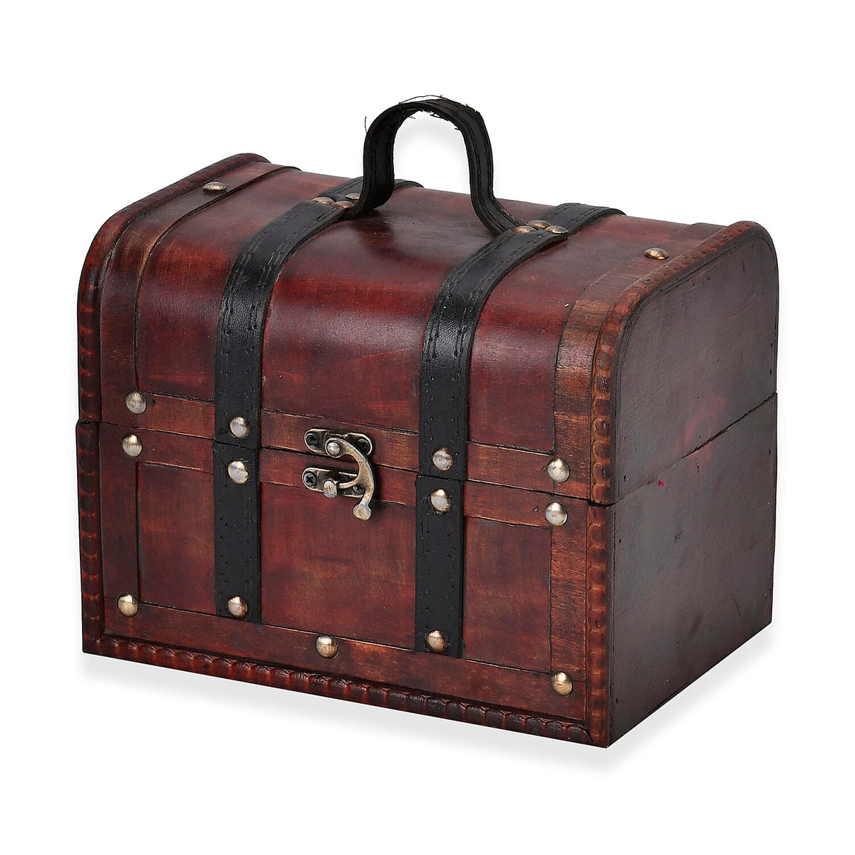 Classic Antique Style Wooden Storage Box - Brown 7696022 2