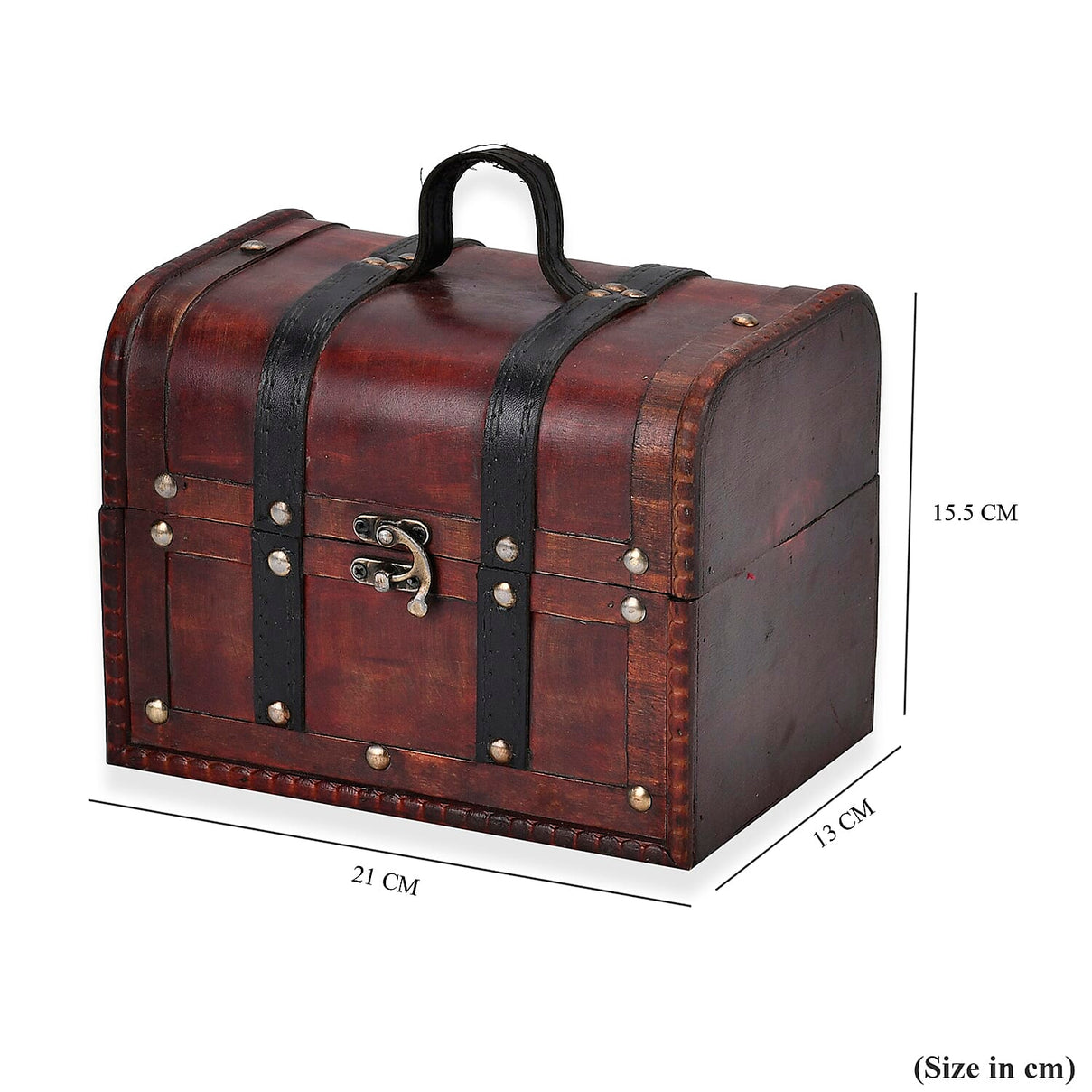 Classic Antique Style Wooden Storage Box - Brown 7696022 5