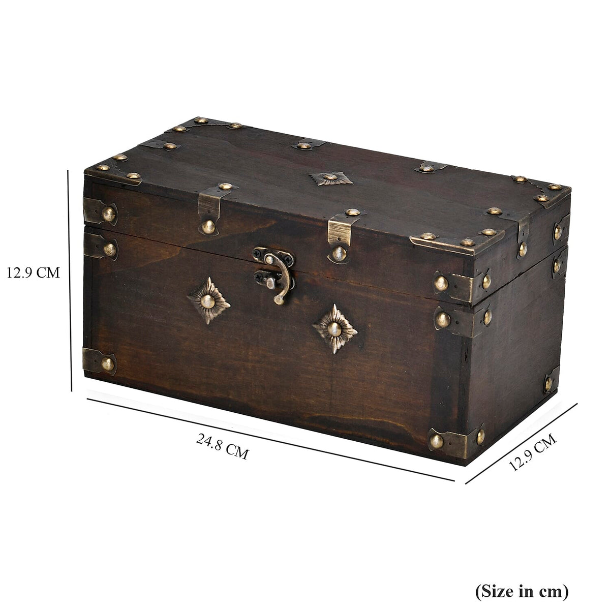 Solid Antique European Style Wooden Box -  Brown 7695979 5