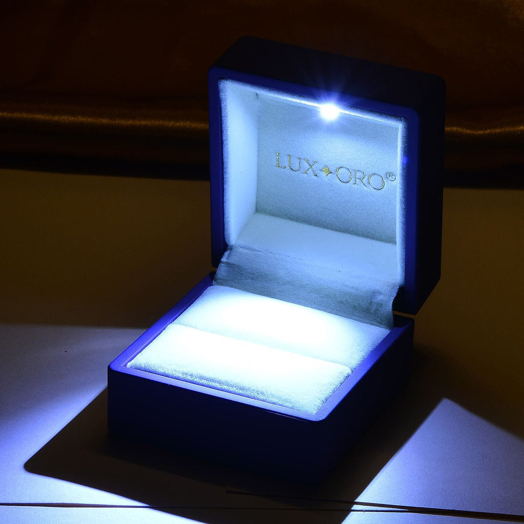 LUXORO LED Spray Painted Jewelry Ring Box (Size 6x6x5 CM) - Purple