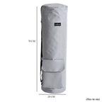 Soul Smart Solid Yoga Bag With Shoulder Strap (Size 70x20 cm) - Light Grey