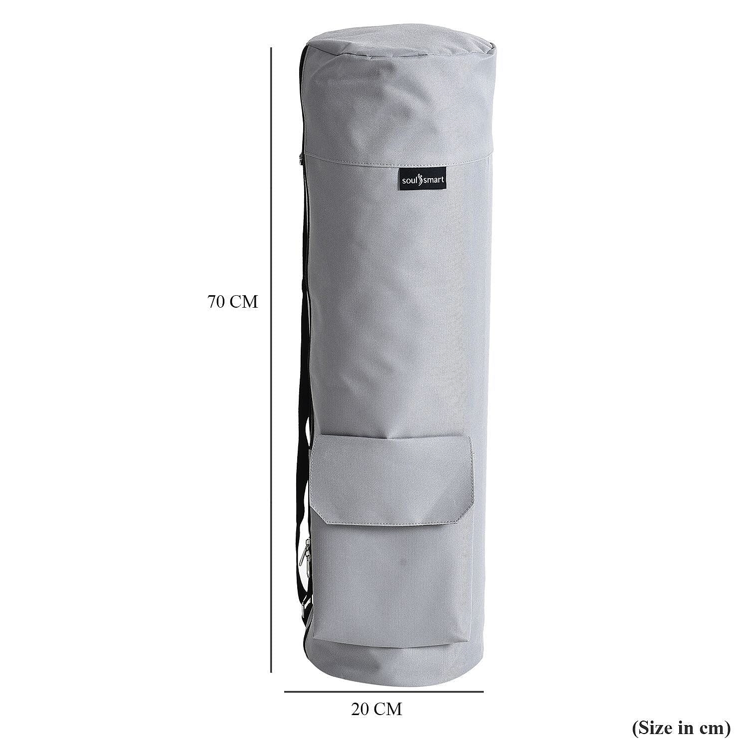 Soul Smart Solid Yoga Bag With Shoulder Strap (Size 70x20 cm) - Light Grey 3891038 8