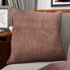 2 in 1 Fleece Blanket with Separate Cushion Cover (Size 170x130 Cm) and Cushion Cover (Size 37 Cm) - Brown