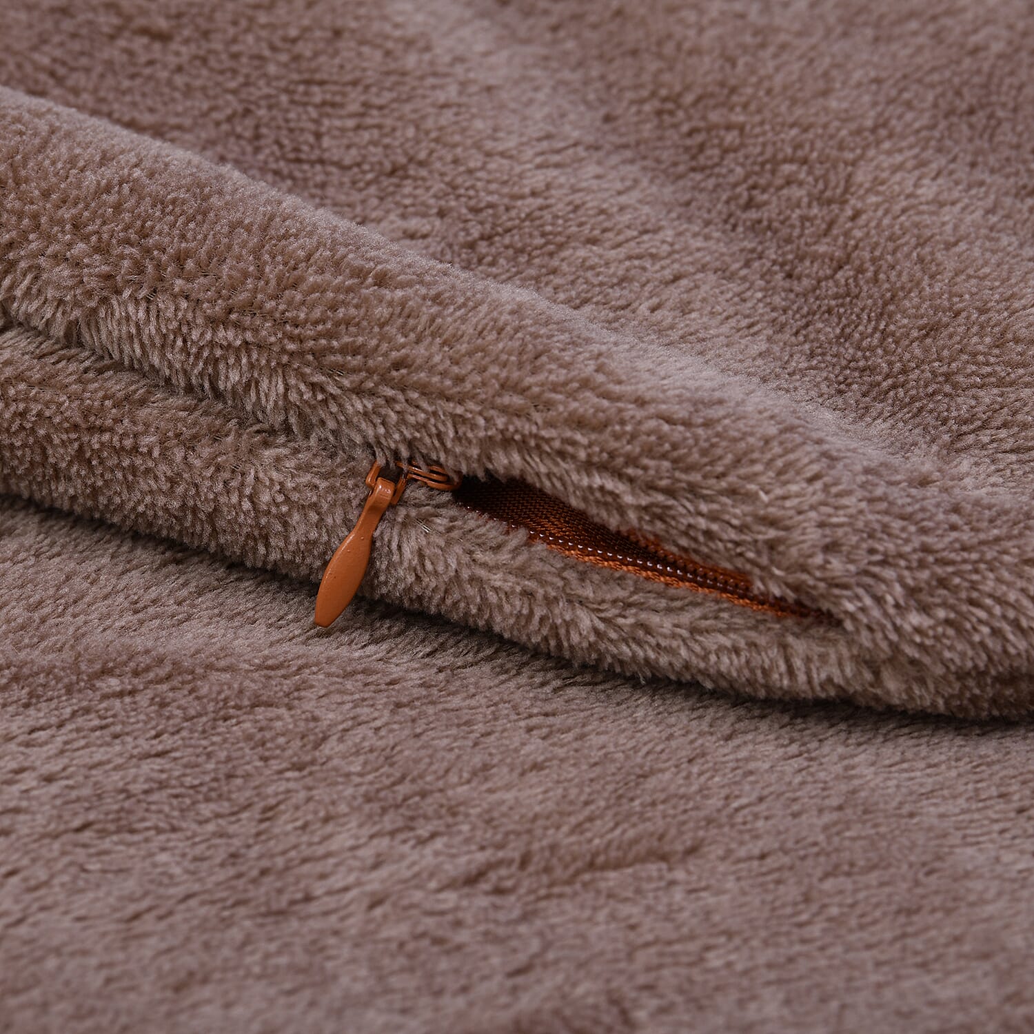 Solid 2 in 1 flannel blanket with separate cushion cover 3877524 4