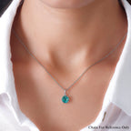 Premium Emerald Pendant in Platinum Overlay Sterling Silver 1.00 Ct