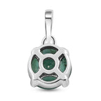 Premium Emerald Pendant in Platinum Overlay Sterling Silver 1.00 Ct