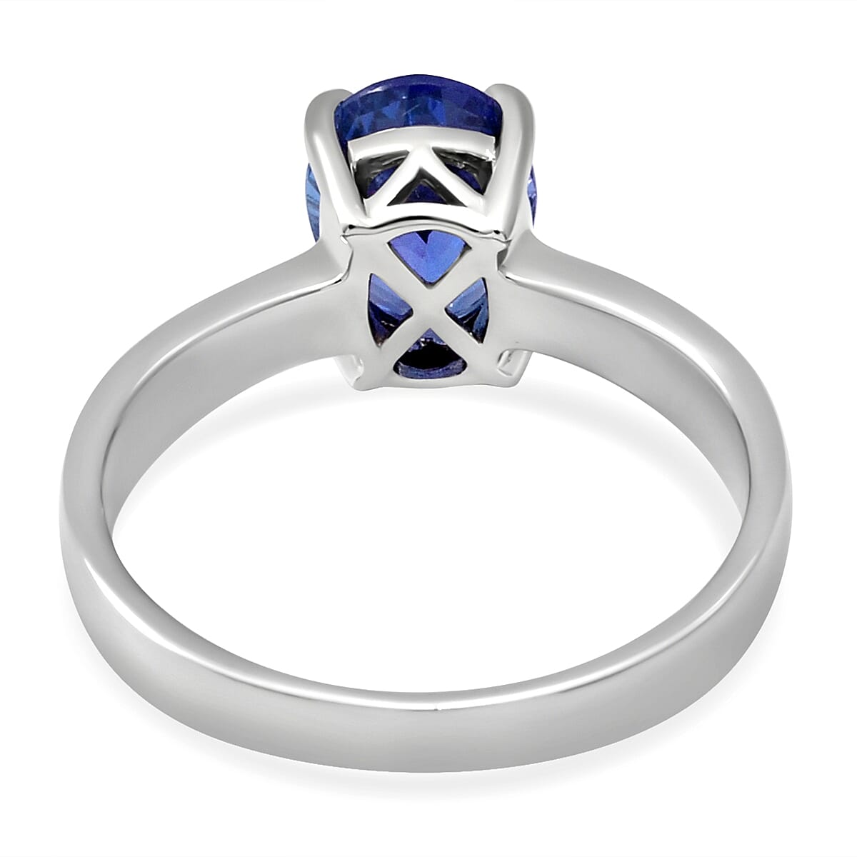 Solitaire Tanzanite Ring in Rhodium Plated Sterling Silver 2.00 Ct. 8727984 4