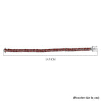 AAA Songea Sapphire  Bracelet (Size - 7) in rhodium Sterling Silver 12.80 ct,  Silver Wt. 15 Gms